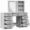 vidaXL Table de Toilette 3 pcs Gris 40 x 41 x 135 cm Bois d'ing&eacute;nierie