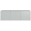 vidaXL Lit sur&eacute;lev&eacute; de jardin 240x80x77 cm Acier galvanis&eacute; Argent&eacute;