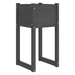vidaXL Jardini&egrave;re Gris 40x40x81 cm Bois massif de pin