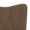 vidaXL Chaise de relaxation avec tabouret Marron Tissu