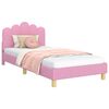 vidaXL Cadre de lit pour enfants avec t&ecirc;te de lit Rose 90 x 200 cm