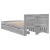 vidaXL Cadre de lit et t&ecirc;te de lit sans matelas sonoma gris 90x200 cm