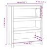 vidaXL Biblioth&egrave;que Marron miel 80x35x97 cm Bois de pin massif