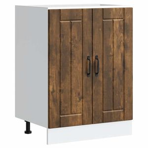 vidaXL Meuble de base de lavabo Lucca ch&ecirc;ne fum&eacute; bois d'ing&eacute;nierie
