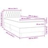 vidaXL Sommier &agrave; lattes de lit et matelas gris clair 100x220cm velours