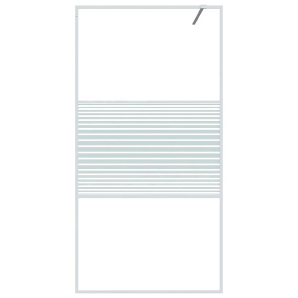 vidaXL Paroi de douche Blanc 100x195 cm Verre ESG transparent