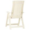 vidaXL Chaises inclinables de jardin lot de 2 Plastique Blanc