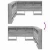 vidaXL T&ecirc;te de lit de rangement Gris Sonoma 140 cm Bois d'ing&eacute;nierie