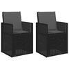 vidaXL Chaises de jardin salle &agrave; manger 2 pc Anthracite PP