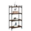 vidaXL Biblioth&egrave;que 4 niveaux ch&ecirc;ne marron 60x30x120cm bois ing&eacute;nierie