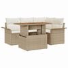 vidaXL Ensemble de canap&eacute; de jardin avec coussin 5 pcs beige et cr&egrave;me