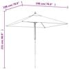 vidaXL Parasol de jardin avec mât en bois terre cuite 198x198x231 cm