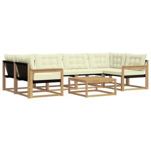 vidaXL Ensemble de canap&eacute;s d'ext&eacute;rieur 7 pcs Blanc et cr&egrave;me