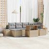vidaXL Ensemble de canap&eacute; de jardin 7 pcs beige et gris clair