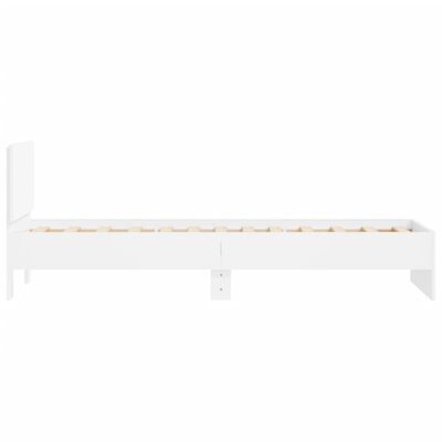 vidaXL Cadre de lit sans matelas avec tête de lit blanc 90x190 cm