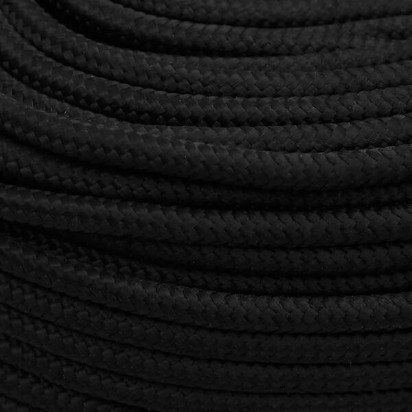 vidaXL Corde de travail Noir 10 mm 50 m Polyester