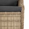 vidaXL Banc de jardin &agrave; 2 places avec coussins Marron R&eacute;sine tress&eacute;e