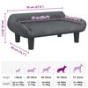 vidaXL Lit pour chien gris fonc&eacute; 70x40x24 cm velours