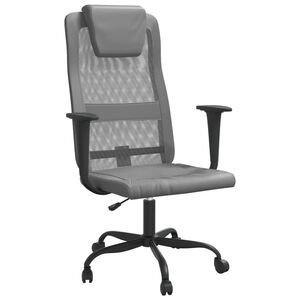 vidaXL Chaise de bureau r&eacute;glable en hauteur gris