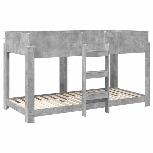 vidaXL Lit Superpos&eacute; pour Enfants Gris b&eacute;ton 100 x 190 cm