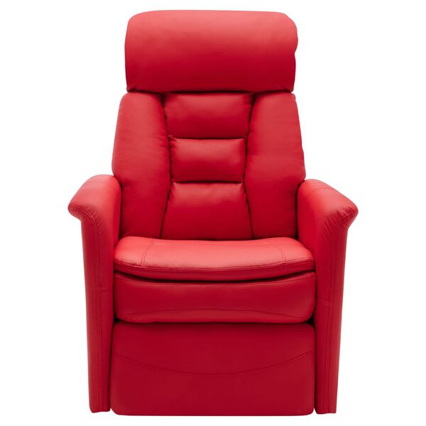 vidaXL Fauteuil de massage Rouge Similicuir