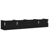 vidaXL Armoires murales 2 pcs noir 99x18x16,5 cm bois d'ing&eacute;nierie