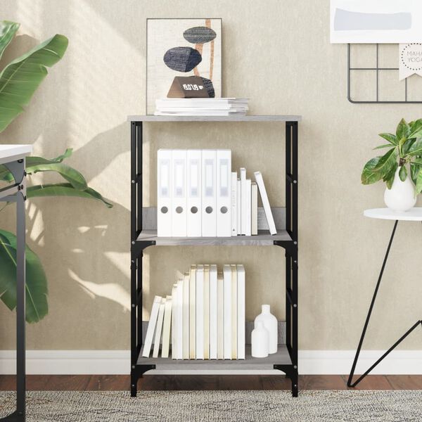 vidaXL Biblioth&egrave;que sonoma gris 50x33x82 cm bois d'ing&eacute;nierie