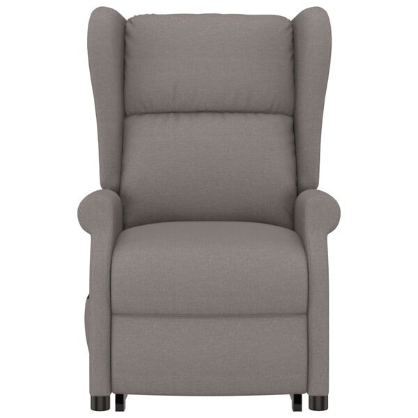 vidaXL Fauteuil de massage Taupe Tissu