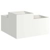 vidaXL Cache-pot de jardin Blanc 100 x 100 x 48 cm Acier