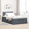 vidaXL Lit ottoman avec matelas gris fonc&eacute; 120x190 cm velours