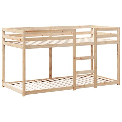 vidaXL Lit superposé avec toit 75x190 cm bois de pin massif