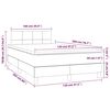 vidaXL Sommier &agrave; lattes de lit matelas LED Gris clair 120x200 cm Tissu