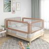 vidaXL Barri&egrave;re de s&eacute;curit&eacute; de lit d'enfant Taupe 100x25 cm Tissu