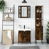 vidaXL Ensemble d'armoires de salle de bain 3 pcs ch&ecirc;ne fum&eacute;