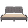 vidaXL Cadre de lit sans matelas Zadar gris 140x190 cm similicuir