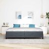 vidaXL Lit &agrave; ressorts avec matelas Gris fonc&eacute; 200 x 220 cm tissu