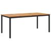 vidaXL Ensemble de salle &agrave; manger pour jardin 7 pcs Noir