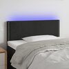 vidaXL T&ecirc;te de lit &agrave; LED Noir 80x5x78/88 cm Velours
