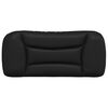 vidaXL Coussin de t&ecirc;te de lit Hvar noir 80 cm similicuir