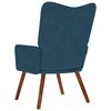 vidaXL Chaise de relaxation Bleu Velours