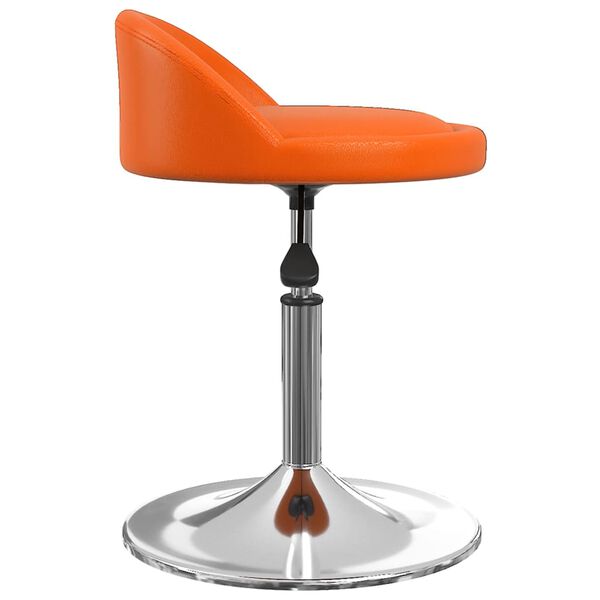 vidaXL Chaises pivotantes &agrave; manger lot de 4 orange similicuir
