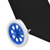 vidaXL Chaise longue pliable avec auvent et roues Acier Noir