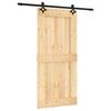 vidaXL Porte coulissante 95 x 210 cm Bois de pin massif (non trait&eacute;)
