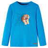 T-shirt enfants &agrave; manches longues bleu cobalt 104