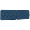 vidaXL Lit avec matelas bleu 160x200 cm tissu