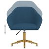 vidaXL Chaises pivotantes &agrave; manger lot de 2 bleu velours