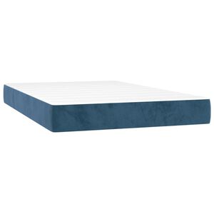 vidaXL Matelas &agrave; ressorts ensach&eacute;s mi-ferme Bleu fonc&eacute; 120x200x20 cm
