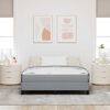 vidaXL Lit &agrave; ressorts avec matelas Gris clair 160 x 200 cm tissu