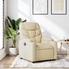 vidaXL Fauteuil inclinable en tissu cr&egrave;me