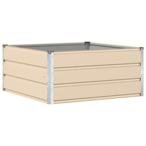 vidaXL Jardini&egrave;re Ivoire 100 x 100 x 45 cm Acier